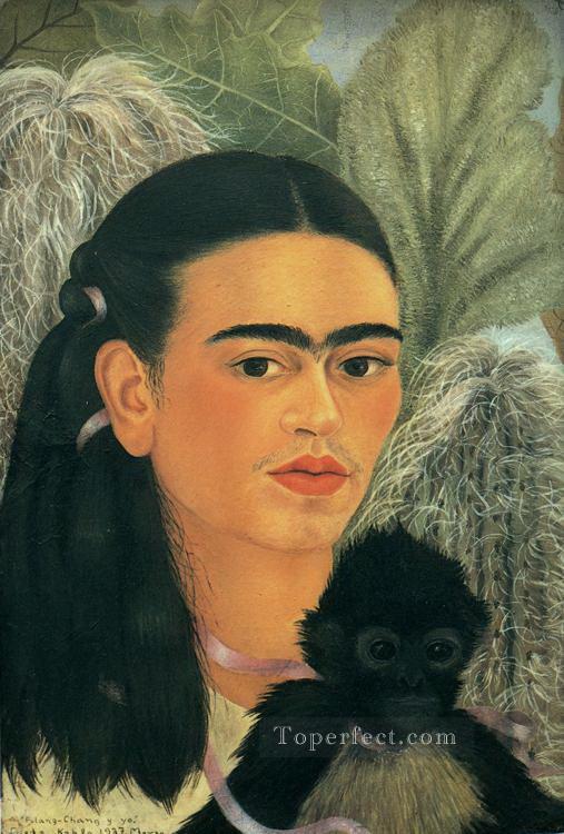 Fulang Chang and I feminism Frida Kahlo Oil Paintings